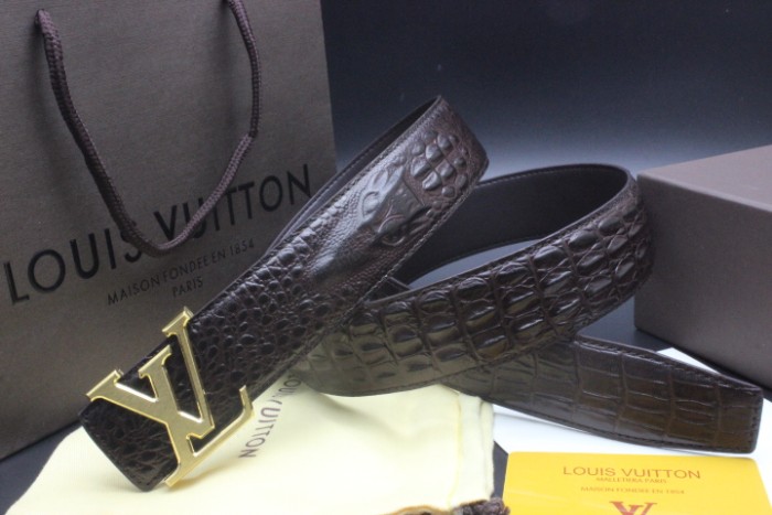 Super Perfect Quality LV Belts(100% Genuine Leather Steel Buckle)-2069