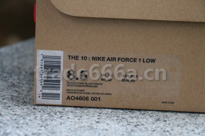 Authentic OFF-WHITE x Nike Air Force 1 Low Black