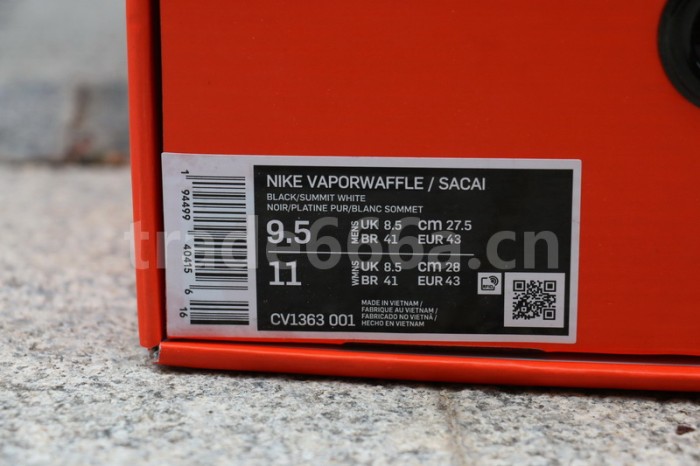 Authentic Sacai x Nike Pegasus VaporFly SP Black