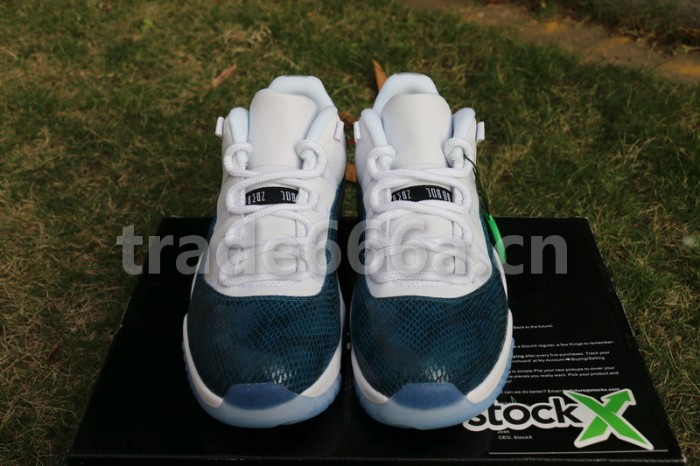 Authentic Air Jordan 11 Low “Navy Blue Snakeskin”