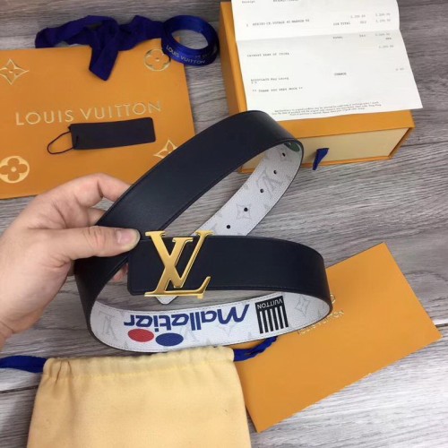 Super Perfect Quality LV Belts(100% Genuine Leather Steel Buckle)-1532