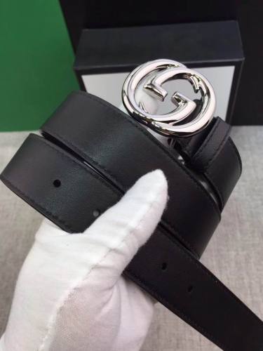 Super Perfect Quality G women Belts(100% Genuine Leather,steel Buckle)-454