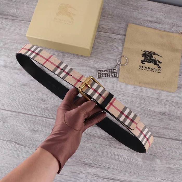 Super Perfect Quality Burberry Belts(100% Genuine Leather,steel buckle)-033