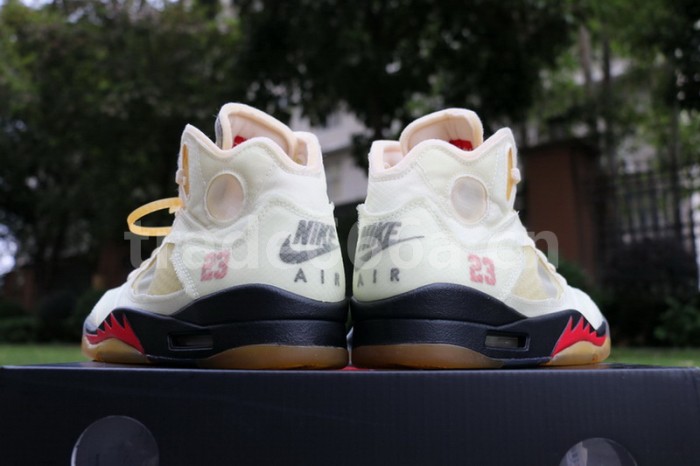 Authentic OFF-WHITE x Air Jordan 5 “Sail”