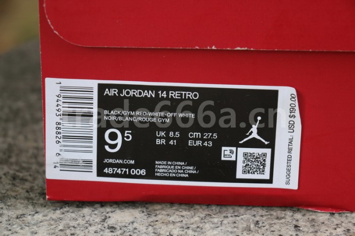 Authentic Air Jordan 14 “Gym Red”