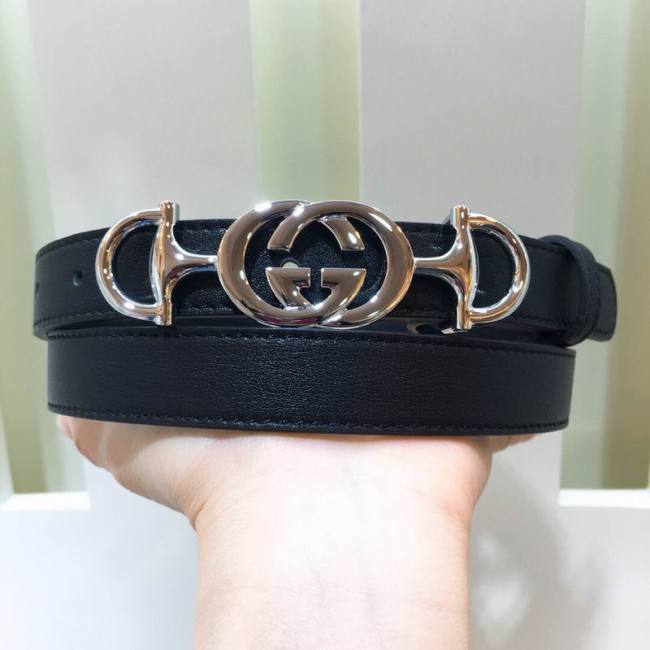 Super Perfect Quality G women Belts(100% Genuine Leather,steel Buckle)-355