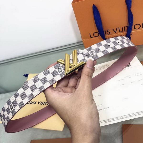 Super Perfect Quality LV women Belts(100% Genuine Leather,Steel Buckle)-124