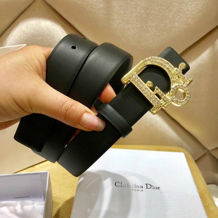 Super Perfect Quality Dior Belts(100% Genuine Leather,steel Buckle)-065