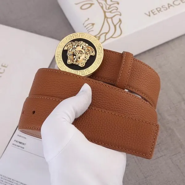 Super Perfect Quality Versace Belts(100% Genuine Leather,Steel Buckle)-173