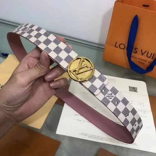 Super Perfect Quality LV women Belts(100% Genuine Leather,Steel Buckle)-061