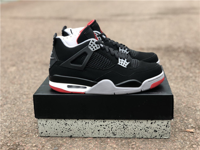 Authentic Air Jordan 4 Bred 2019