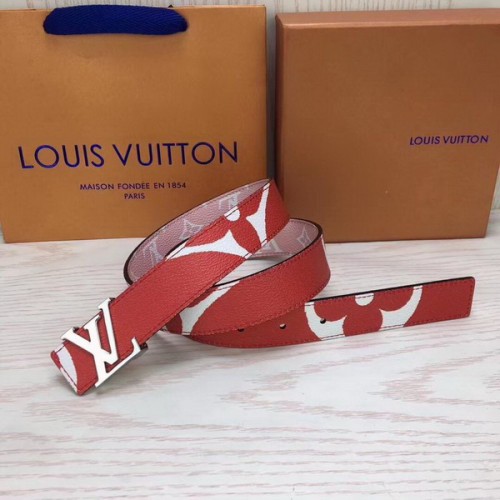 Super Perfect Quality LV women Belts(100% Genuine Leather,Steel Buckle)-067