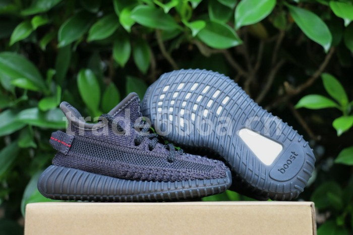 Authentic Yeezy Boost 350 V2 Static Black Kids Shoes