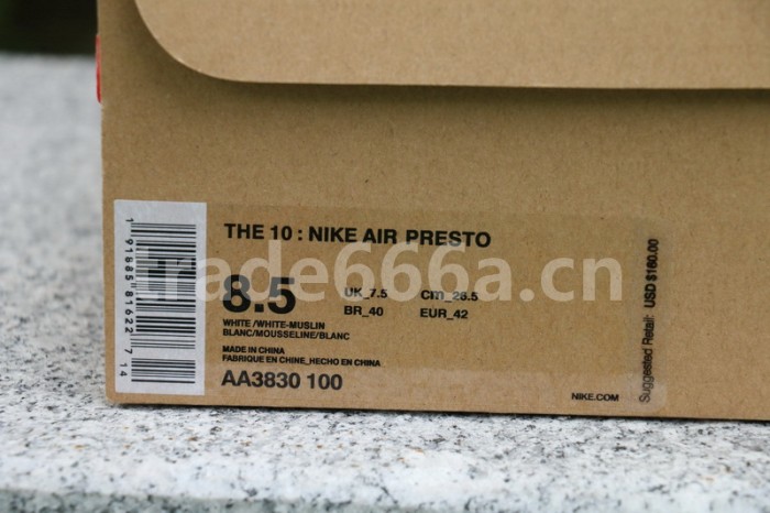 Authentic OFF-WHITE x Nike Air Presto White Men