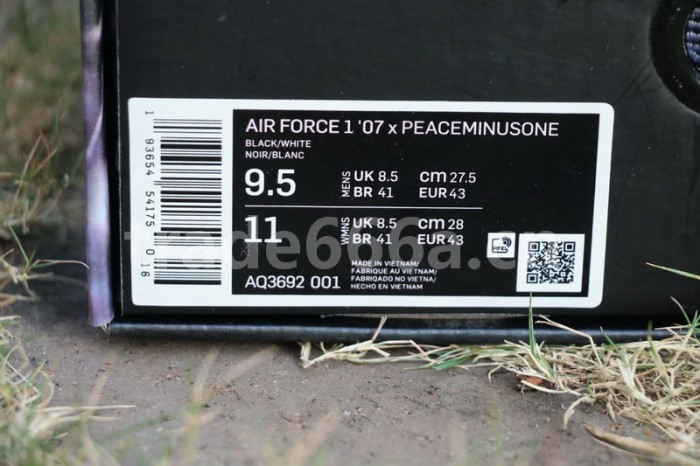 Authentic PEACEMINUSONE x Nike Air Force 1“Para-noise”