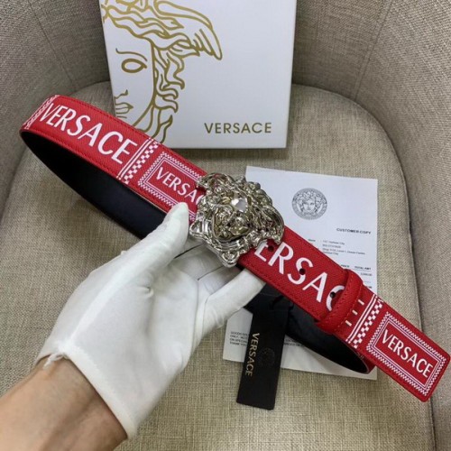 Super Perfect Quality Versace Belts(100% Genuine Leather,Steel Buckle)-643
