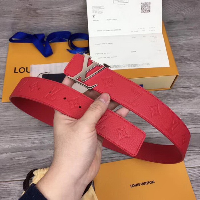 Super Perfect Quality LV Belts(100% Genuine Leather Steel Buckle)-1586