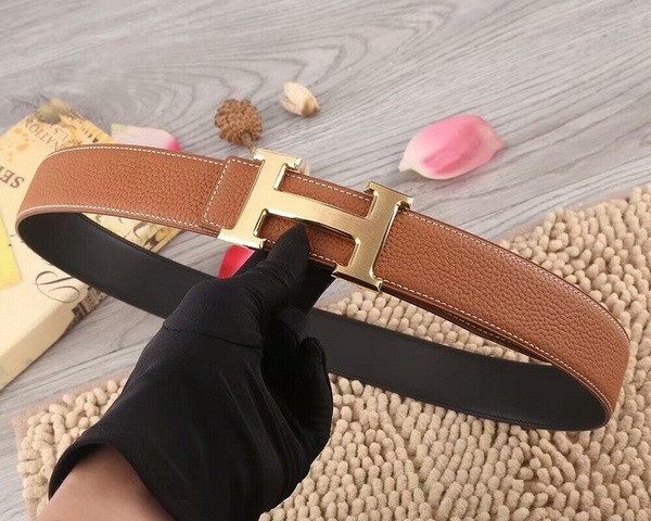 Super Perfect Quality Hermes Belts(100% Genuine Leather,Reversible Steel Buckle)-205