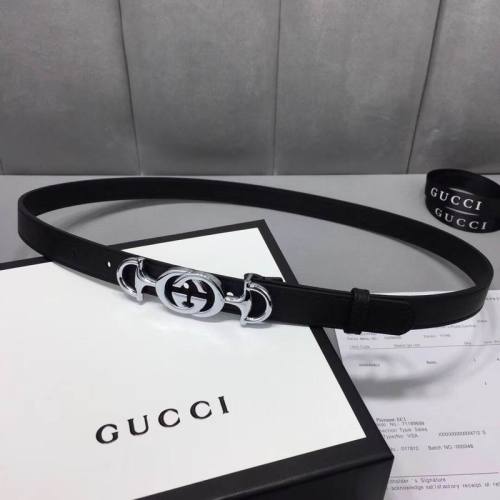Super Perfect Quality G women Belts(100% Genuine Leather,steel Buckle)-311