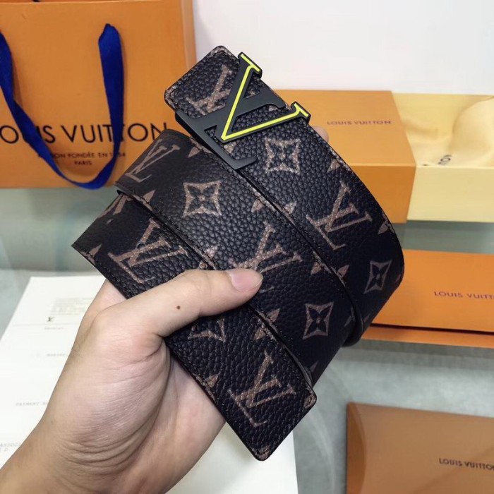 Super Perfect Quality LV Belts(100% Genuine Leather Steel Buckle)-1230