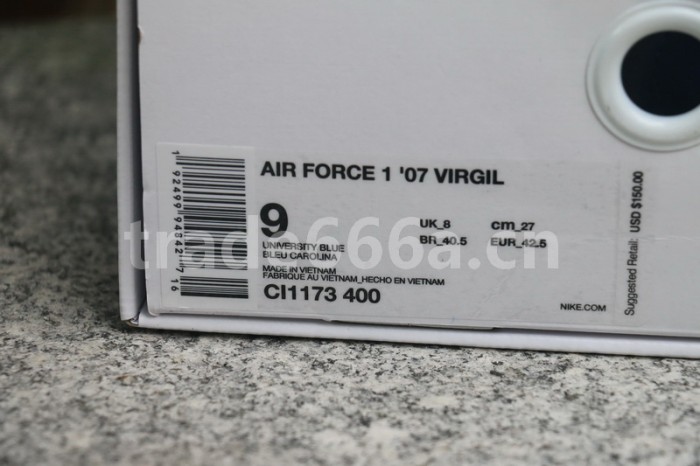 Authentic OFF-WHITE x Air Force 1 “MCA”（Update Version）