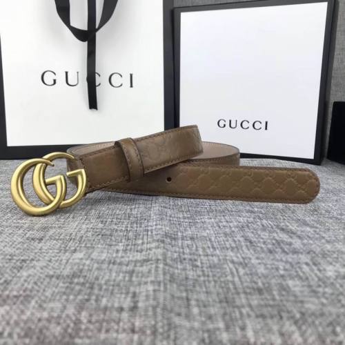 Super Perfect Quality G women Belts(100% Genuine Leather,steel Buckle)-417