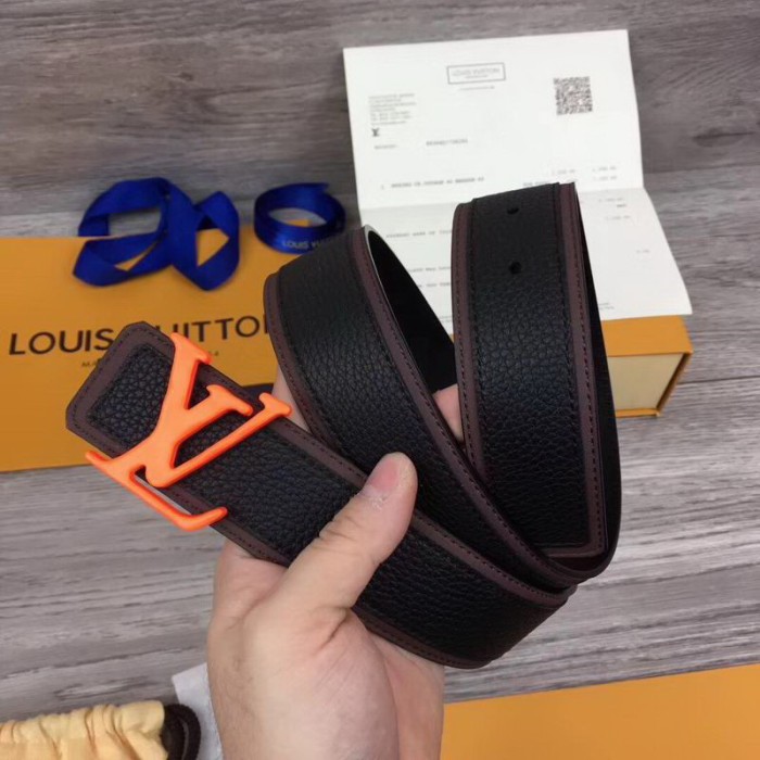 Super Perfect Quality LV Belts(100% Genuine Leather Steel Buckle)-1646