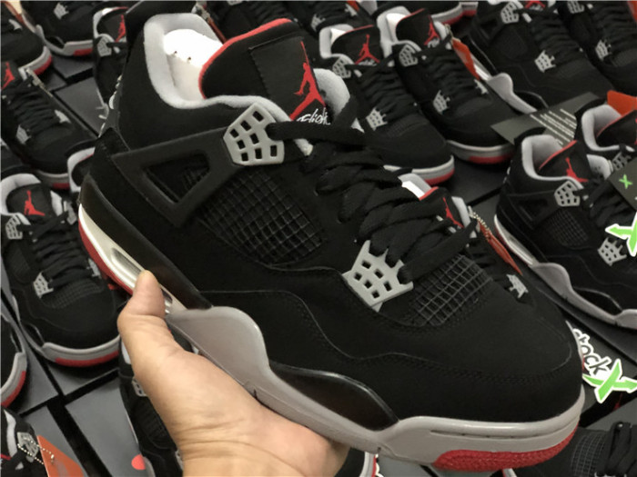 Authentic Air Jordan 4 Bred 2019