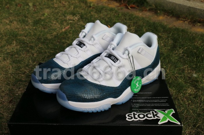 Authentic Air Jordan 11 Low “Navy Blue Snakeskin”
