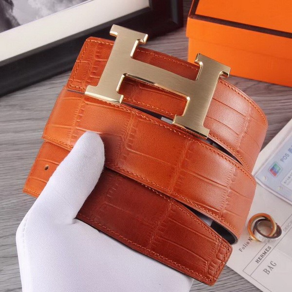 Super Perfect Quality Hermes Belts(100% Genuine Leather,Reversible Steel Buckle)-488