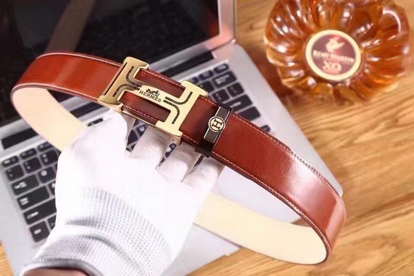 Super Perfect Quality Hermes Belts(100% Genuine Leather,Reversible Steel Buckle)-033
