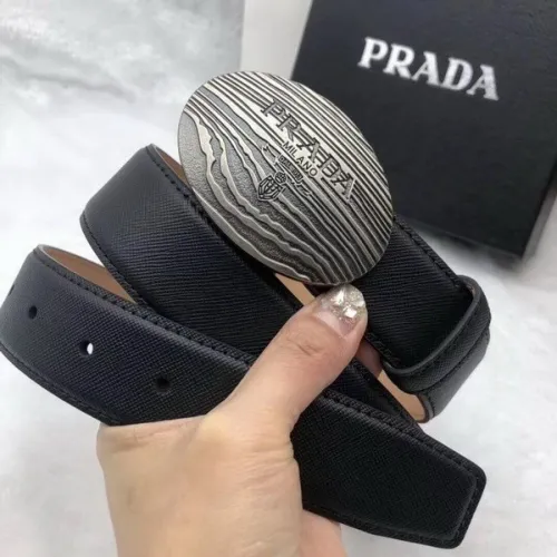 Super Perfect Quality Prada Belts(100% Genuine Leather,Reversible Steel Buckle)-041