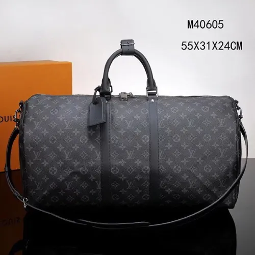 LV Monogram Eclipse Canvas Travel Keepall 55 Bandoulière