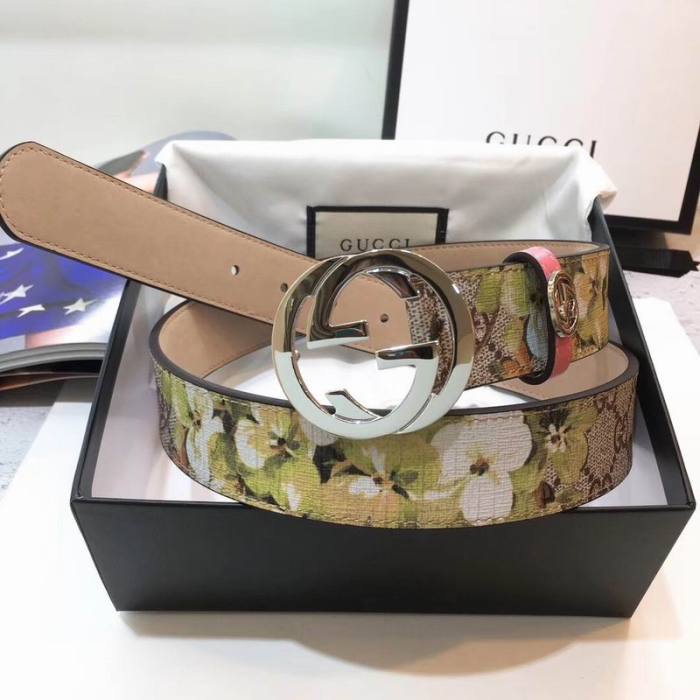 Super Perfect Quality G women Belts(100% Genuine Leather,steel Buckle)-407