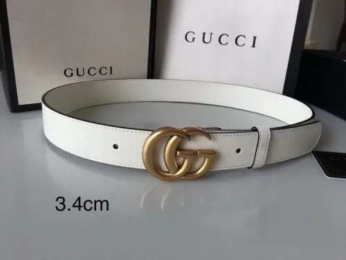 Super Perfect Quality G Belts(100% Genuine Leather,steel Buckle)-3537