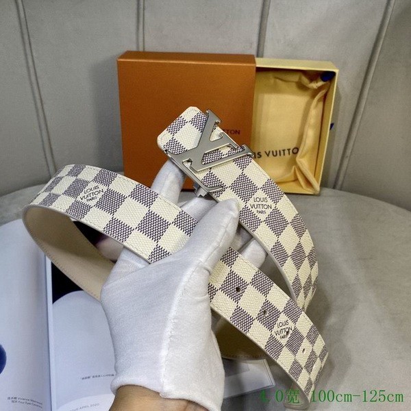 Super Perfect Quality LV Belts(100% Genuine Leather Steel Buckle)-3102