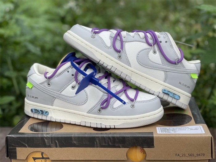 Authentic OFF-WHITE x Nike Dunk Low “The 50” DM1602 107