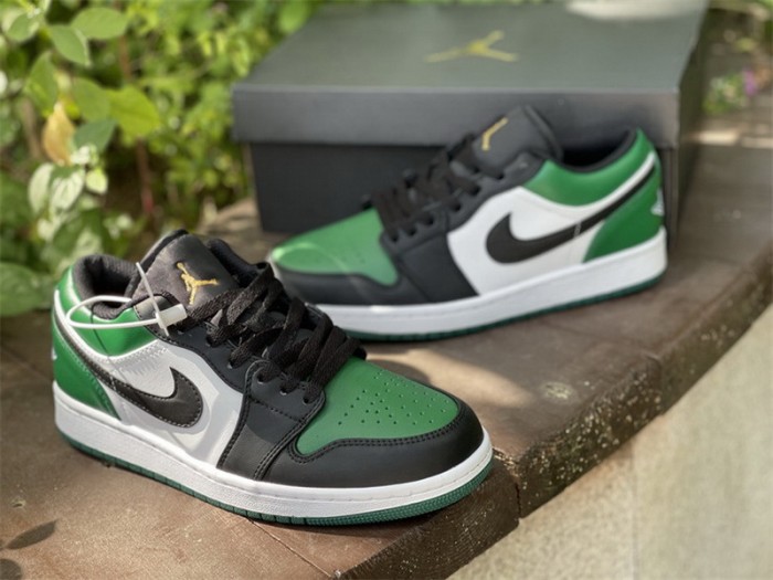 Authentic Air Jordan 1 Low Pine Green