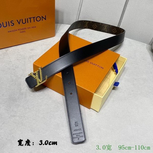 Super Perfect Quality LV Belts(100% Genuine Leather Steel Buckle)-3244