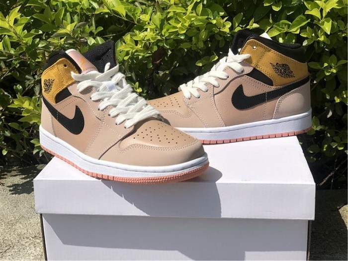 Authentic Air Jordan 1 Mid SE “Particle Beige” Women Size