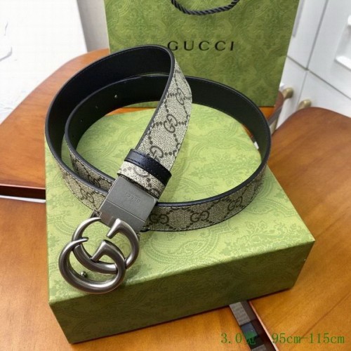 Super Perfect Quality G Belts(100% Genuine Leather,steel Buckle)-3368