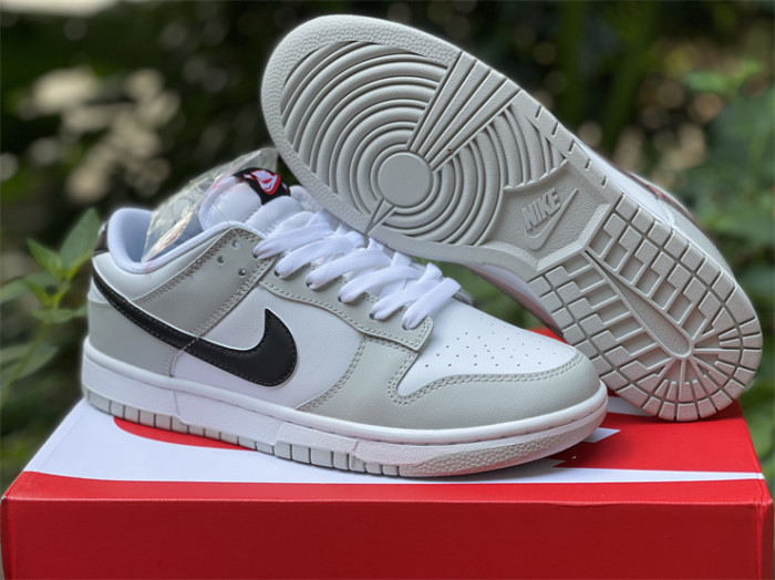 Authentic Nike Dunk Low White Grey