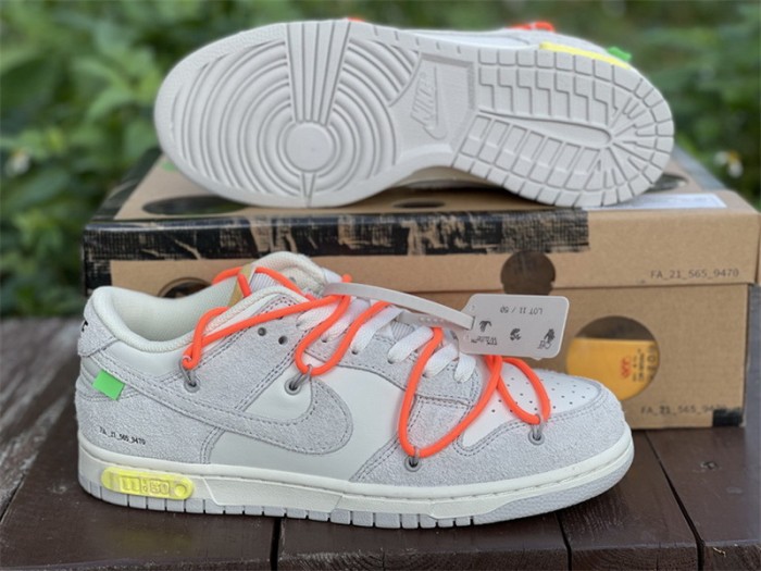 Authentic OFF-WHITE x Nike Dunk Low “The 50” DJ0950 108