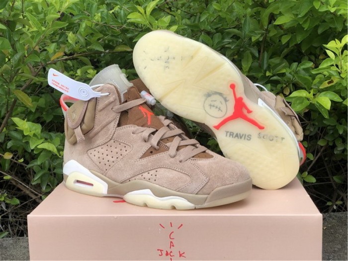 Authentic Travis Scott x Air Jordan 6 “British Khaki”