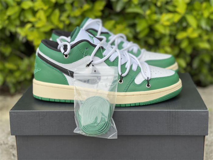 Authentic Air Jordan 1 Low White Green