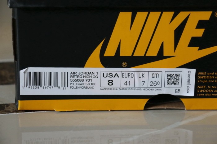 Authentic Air Jordan 1 High OG “Pollen”