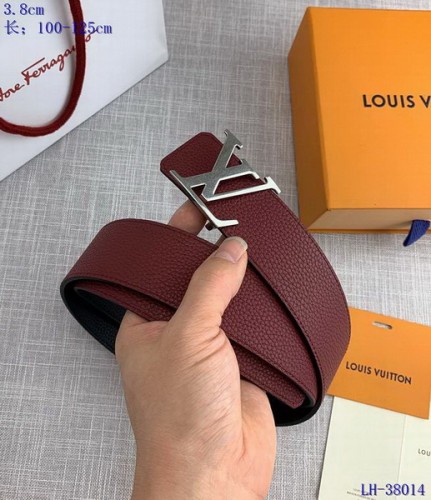 Super Perfect Quality LV Belts(100% Genuine Leather Steel Buckle)-3670