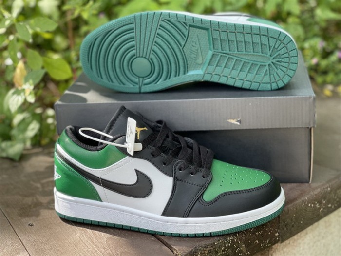 Authentic Air Jordan 1 Low Pine Green