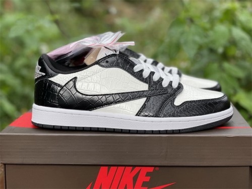 Authentic Travis Scott x Air Jordan 1 Low Black White