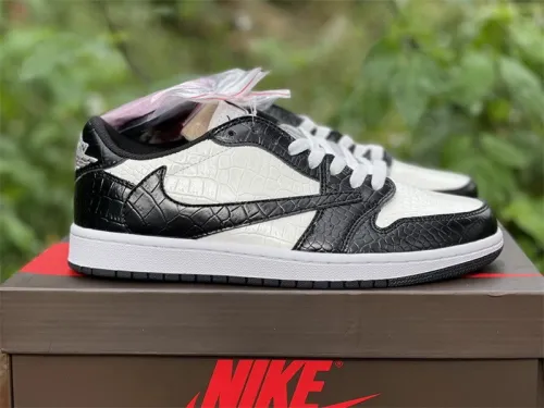 Authentic Travis Scott x Air Jordan 1 Low Black White